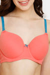 Rosaline Padded Wired 3/4th Coverage T-Shirt Bra - Georgia Peach — thumbnail 4